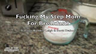 stepmom, stroke that hard cock under the table?