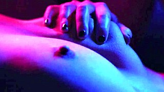 hey she showed up for a massage but now alison rey and little puck lick suck and finger each others big tits pussies