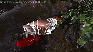 how's this redhead bound in lingerie stockings suffering vibrator orgasm nightmare game?