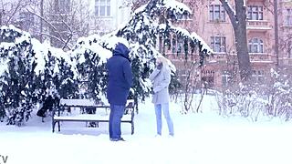 barbie esm and rebecca black ride interracial outdoors to creampie