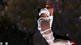 how's this redhead bound in lingerie stockings suffering vibrator orgasm nightmare game?