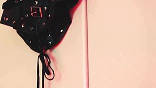 Pretty redhead whips bound ass spanking to orgasm