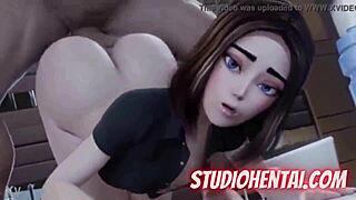samsung sam from hentai gets her tight asshole pounded relentlessly in fierce anal action