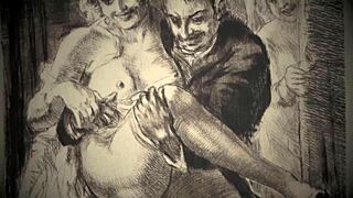 Vintage erotic art reveals antique hairy beaver in retro passion