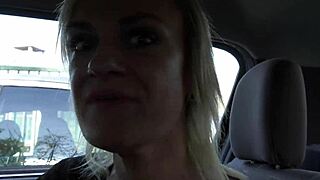 blonde cougar fucked hard in car