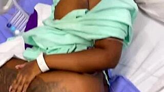 naughty doctor tempts busty patient in hospital room