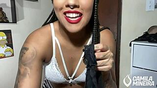 skinny latina dresses as slut for rough missionary pounding and cum in mouth joi