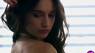 Petite European milf Gloria Sol teases natural big tits naked