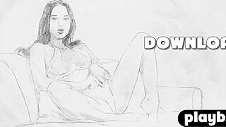 Petite European milf Gloria Sol teases natural big tits naked