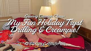 granny carmen claus loves holiday pov creampie missionary fuck