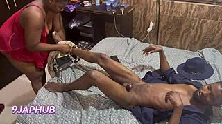 Sexy Ebony Slut Rides Big Black Cock Doggystyle and Cowgirl with Huge Ass Bouncing