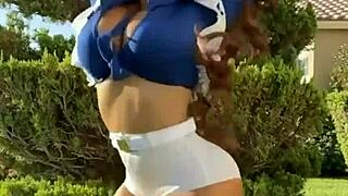 Mystic X-Men cosplay slut with big tits and ass begs for horny hardcore fucking.