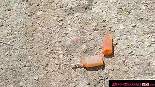 hey hot petite blonde babe deepthroats then rides cowgirl in sloppy summer fuck session