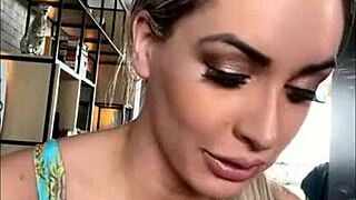 her big ass and tits drive me wild, that hot blonde loira makes my cock throb endlessly