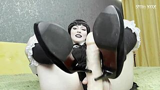 Sexy Goth Wednesday Addams JOI: Shoejob Tease Then Deep Suck to Your Orgasm