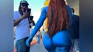 Mystic X-Men cosplay slut with big tits and ass begs for horny hardcore fucking.