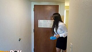 Latina housekeeper Esperanza Gomez fucks horny hotel guest