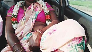 dirty telugu housewife cheats in car with boyfriend spilling hot romance talk