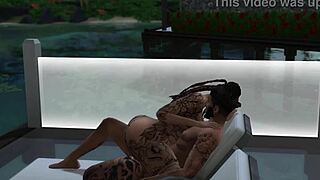 i watch tierra's tattooed body bounce wildly fucked poolside