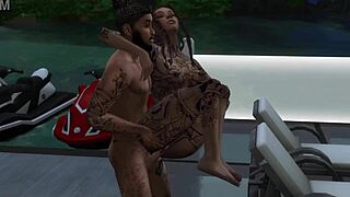i watch tierra's tattooed body bounce wildly fucked poolside