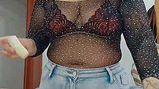 Live shorts jammed deep in ass