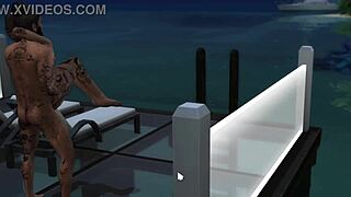 i watch tierra's tattooed body bounce wildly fucked poolside