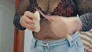 Live shorts jammed deep in ass