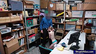 Skinny Shoplifter's Tight Pussy Pounded Hard by LP Officer Cock