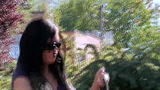 alyssa reece moans as her boy pounds shaved milf pussy monster cock heels