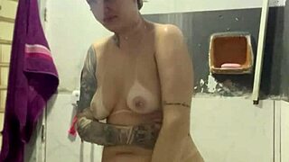 doing VIDEO CALL to neighbor while cuck watches football in room