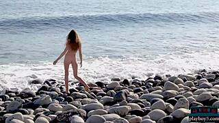 Redhead krystal kitten and brunette taya vais rip clothes in bikini striptease outdoors