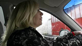 Blonde Cougar's Juicy Pussy Licked And Fucked In Wild Car Orgy!