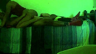 This ebony babe rides thug's monster black cock hard