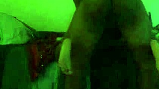 This ebony babe rides thug's monster black cock hard