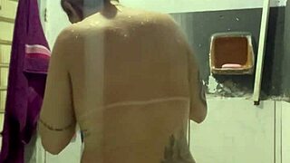 doing VIDEO CALL to neighbor while cuck watches football in room