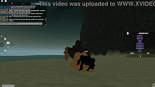 Roblox slut rides monster BBC doggystyle then anal creampie! 🎮🍆💦🔥