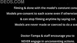 Ami Rogue arrives for Tampa university entrance physical as nurse fingers her tight pussy backstage