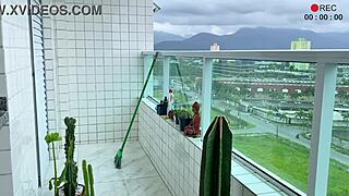 that brazilian maid's tiny shorts beg for sneaky latina fetish peek