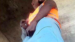 Lonely Worker Strokes Massive Cock Filming Outdoor Construction Thrill