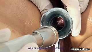 nasty blonde patient bound and gagged by doctor in hospital for deepthroat