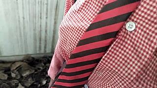 desi indian schoolgirl sneaks boyfriend's huge cock for classroom doggystyle pounding