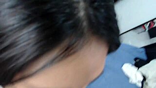 Step cousin Gio deepthroat saliva blowjob swallows cum throat fuck