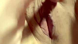 amateur milf shows pink shaved pussy 68 days post virginity loss up close