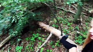 Risky German Outdoor Sex with Hot Blonde Milf Bareback Exhibitionist Flashing