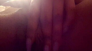 Pretty Ebony Pussy Fingered Close Up Solo Clit Play