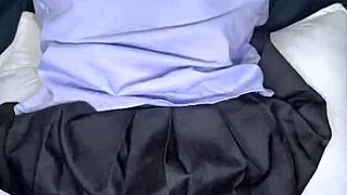 18yo thai student in uniform takes foreign cock missionary ends in huge facial