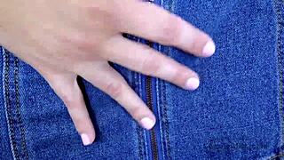 Cute aspiring model strips for audition then gets fucked hard on sofa by daddy figure in pov interview