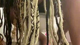 remi rides huge bbc deep on toilet with big tits bouncing