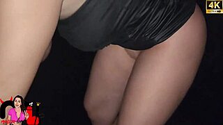 hotwife hits swing club, flashes then begs bbc to fill her tight ass with cum