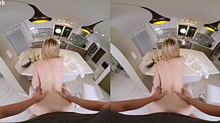 blonde wife slut cheats on hubby with milkman pounding her hard!